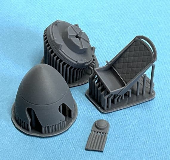 Hawker Sea Fury detailed spinner and seat for 1/32 DBMK kit (1)