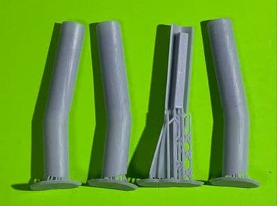 Junkers Ju-88 Nighfighter Exhaust Shrouds for 1/32 Revell kit