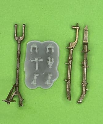 Kyushu J7W1 Shinden brass undercarriage set for the 1/48 Zoukei Mura kit