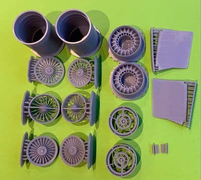 McDonnell Douglas F-4 K/M Phantom Intake and Exhaust parts for 1/32 Tamiya 'J' kit