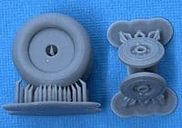 Messerschmitt Bf-109  17 radial rib tyre and hubs  for 1/32 Zoukei Mura kits