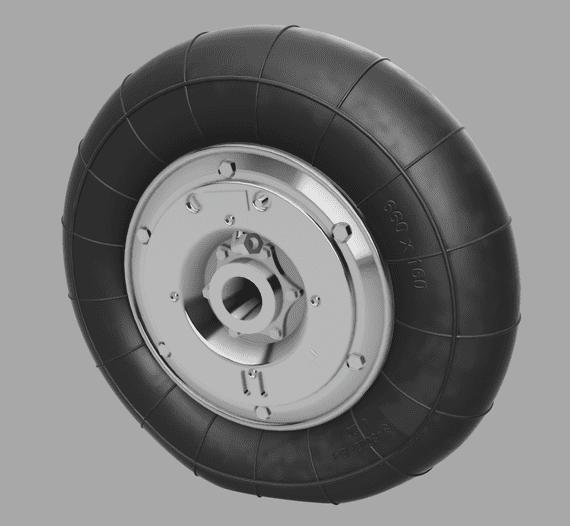Messerschmitt Bf-109  17 radial rib tyre and hubs  for 1/32 Zoukei Mura kits