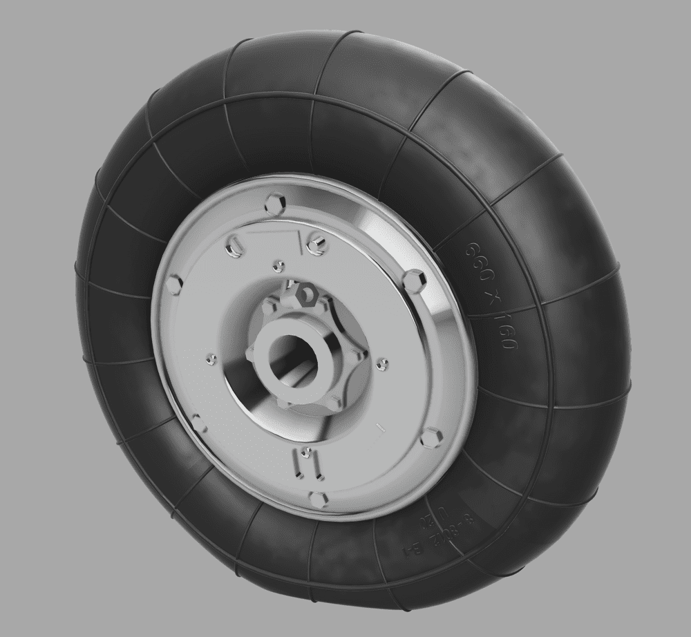Messerschmitt Bf-109 17 radial rib tyre and hubs for 1/32 Zoukei Mura kits