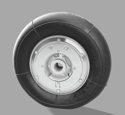 Messerschmitt Bf-109  5 radial rib tyre and hubs  for 1/32 Zoukei Mura kits