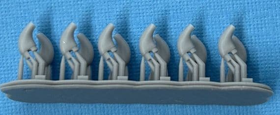 Messerschmitt Bf-109  refined exhausts  for 1/32 Zoukei Mura kits