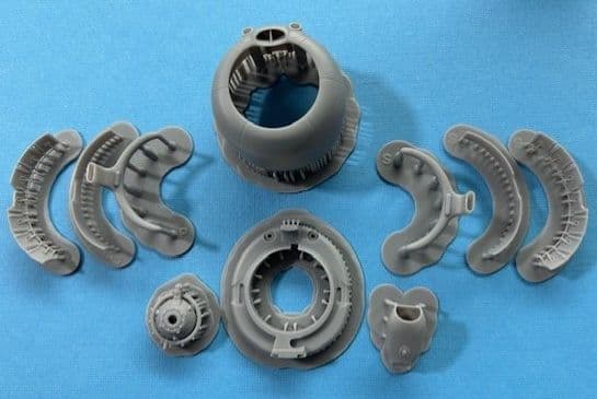 Nakajima Ki-43-II Hayabusa Oscar corrected and detailed engine cowl set for 1/32 Hasegawa kit