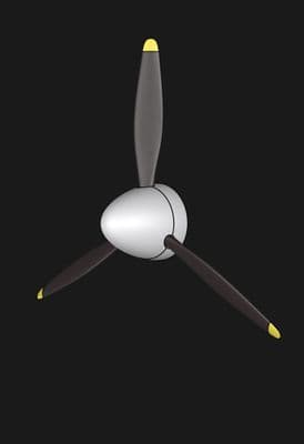 North American P-51A Spinner and propeller blades for 1/32 Hobby Craft kit