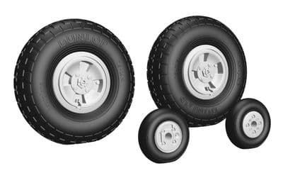 Supermarine Spitfire 4 Spoke wheel, 'Z' tread tyre for 1/24 Airfix kits