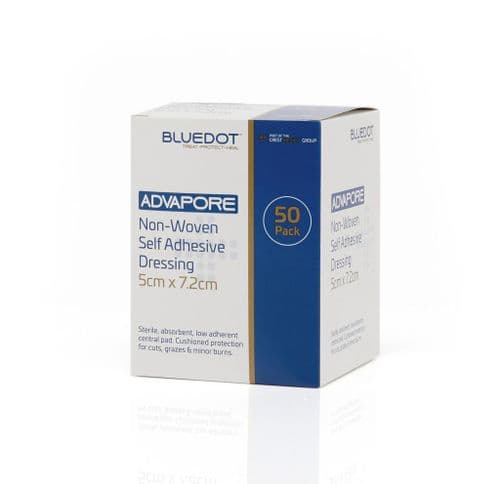 Advapore Adhesive Dressing 5cm x 7.2cm Box of 50