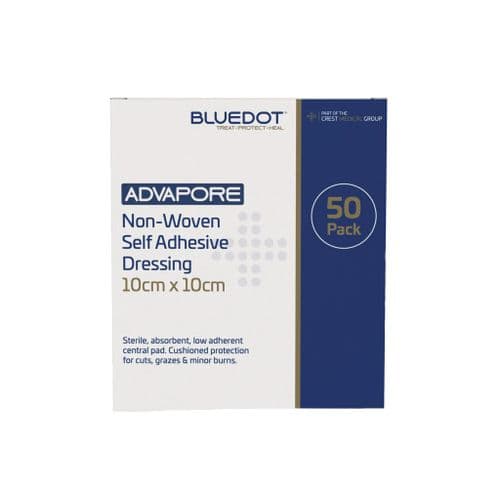 Advapore Adhesive Wound Dressing 10x10cm Box of 50