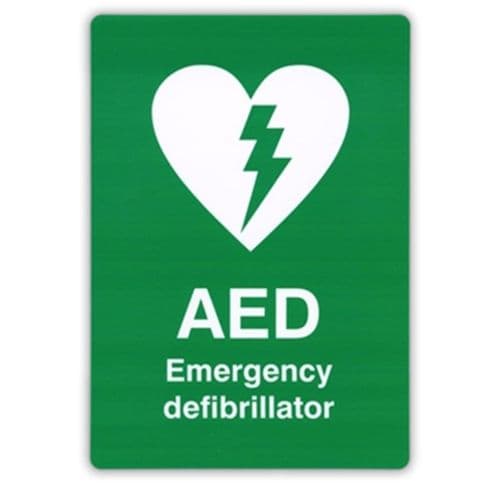 AED Self-Adhesive Wall Sign 297 x 210 mm