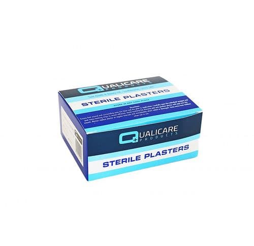 Blue Detectable Plasters 100 Plastic Box 5 sizes