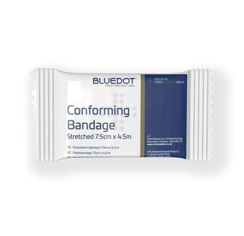 Blue Dot Conforming Bandage 7.5cm x 4.5m