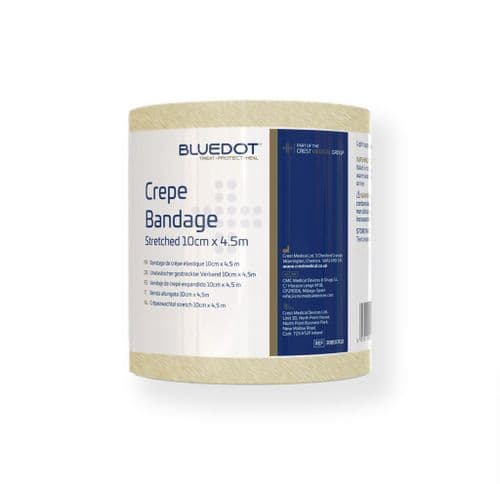 Blue Dot Crepe Bandage 10cm x 4.5m