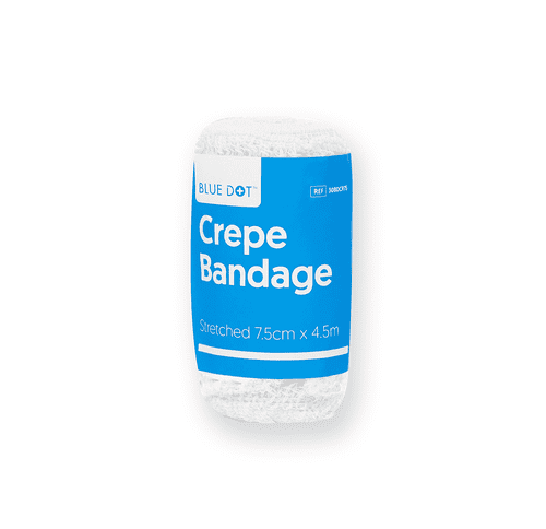 Blue Dot Crepe Bandage 7.5cm x 4.5m
