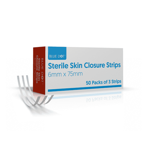 Blue Dot Sterile Skin Closure Strips 75x6mm (50x3)