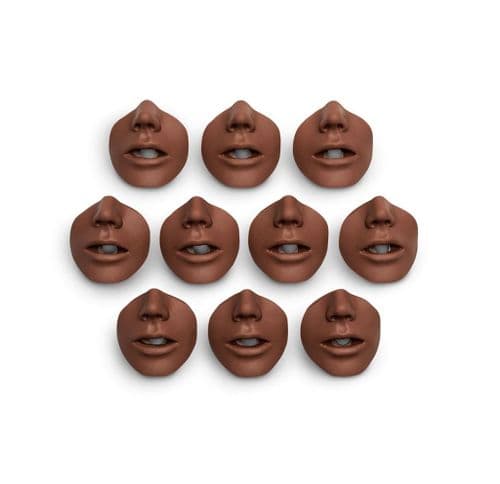 Brad Adult CPR Face Pieces (10 pack) Dark Skin