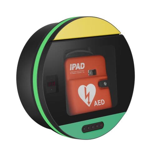 DefibSafe DS3 AED Cabinet IP66 Yellow/Green