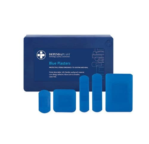 Dependaplast Blue Plasters in Blue Plastic Box 120