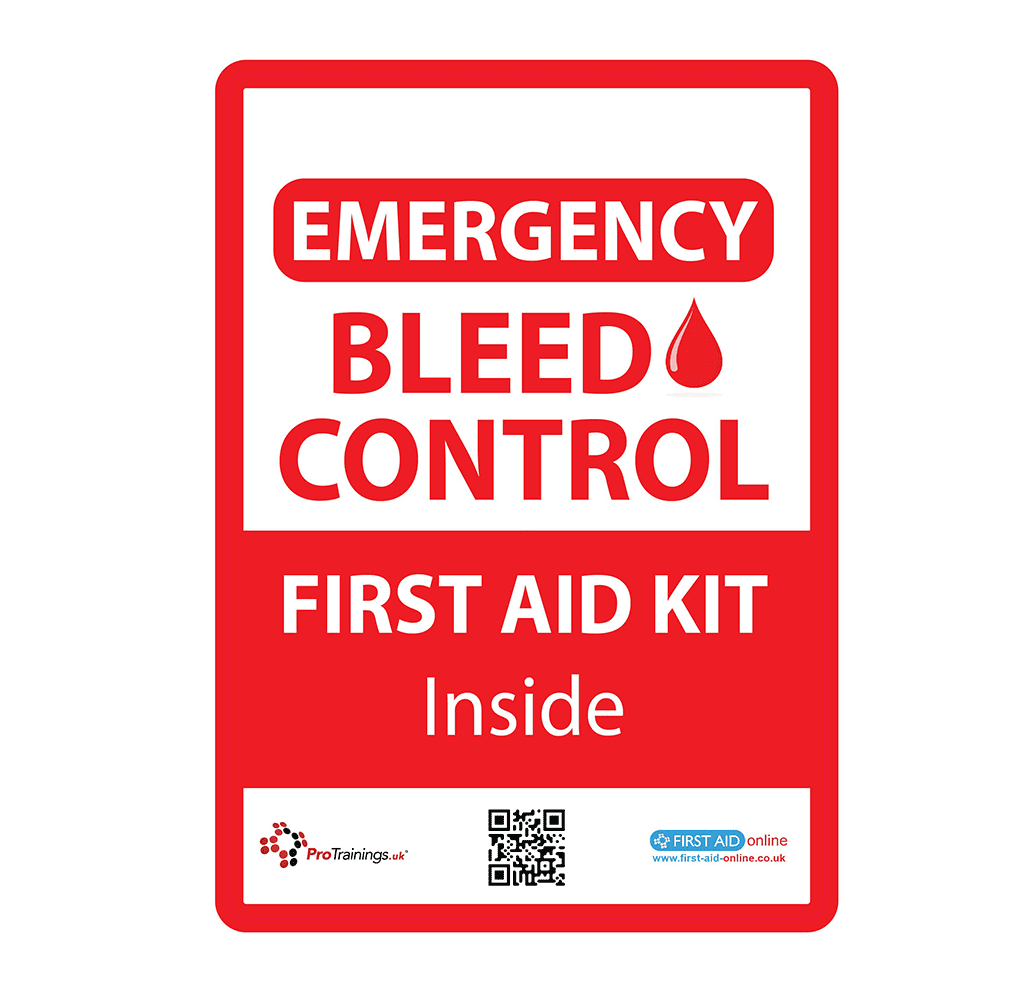 Emergency Bleed Control Adhesive Sign