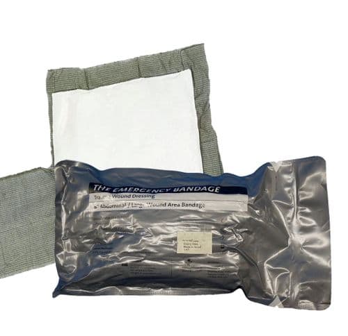 Green Abdominal Bandage with Pressure Bar