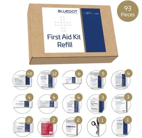Large Catering First Aid Kit Refill BS8599-1(2019)