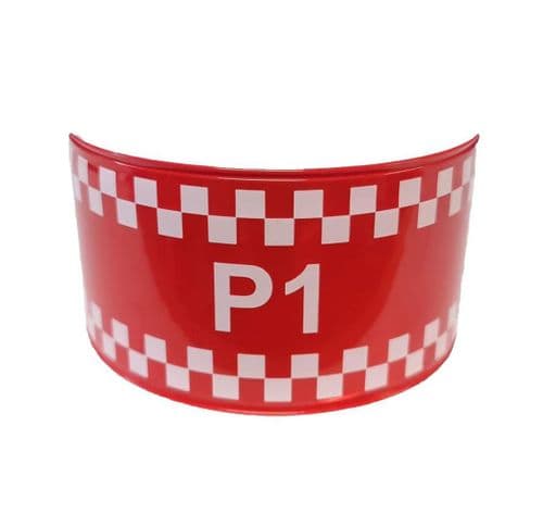 NHS Ten Second Triage Slap Band - P1 Red