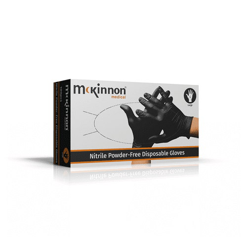 Nitrile Gloves Size Large - 100 Box BLACK