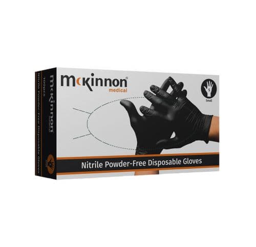 Nitrile Gloves Size Small - Box of 100 Black