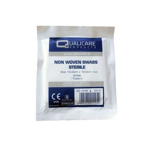 Sterile Swabs 10cm x 10cm pack of 5