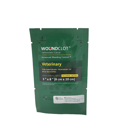 WoundClot 8cm x 20cm Vet Green