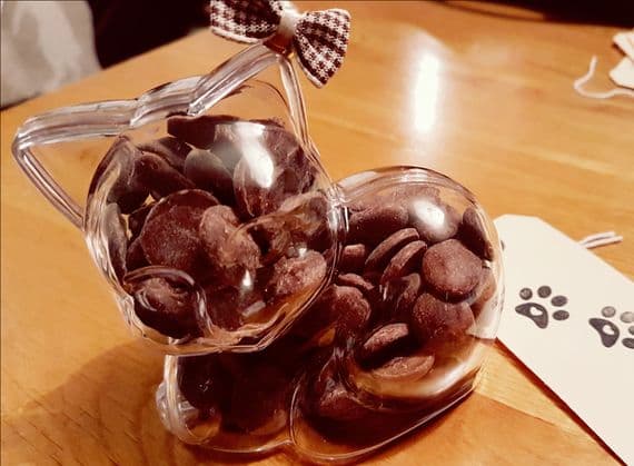 Novelty chocolate cat decoration