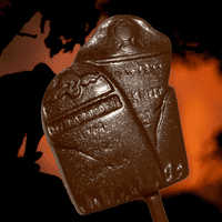 Novelty chocolate Gravestones for Halloween party favours.