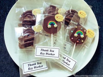 Chocolate Rainbow Lollipops