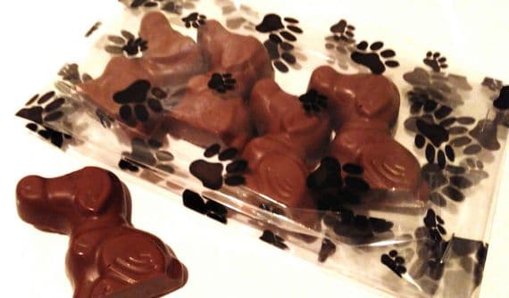 Dog shaped chocolates