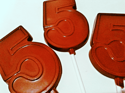 Number 5 Lollipop