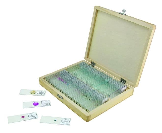 100 Piece Prepared Microscope Slide Kit