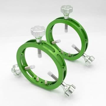 Altair TMS Ultra Light 100mm Guide Scope Rings - GREEN Anodised