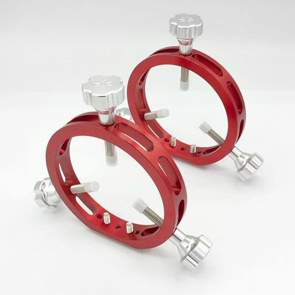 Altair TMS Ultra Light 100mm Guide Scope Rings - RED Anodised