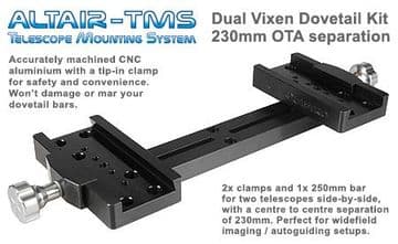 Altair TMS - Vixen-type Dual Mounting Bar 230mm OTA Separation Black