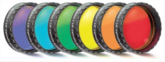 Baader Color Filter-Set Moon and Planetary (6 colours)