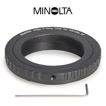 Baader Wide-T-Ring Sony Alpha and Minolta Maxxum with D52i to T-2 and S52