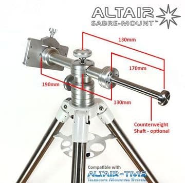 Sabre Mount 20 x 170mm Counterweight Shaft
