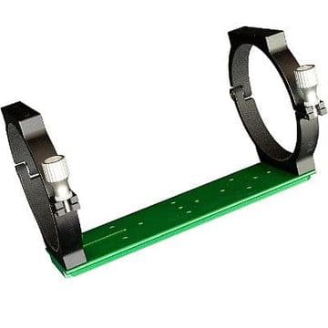 Skywatcher Deluxe Aluminium Tube Rings & 75mm Dovetail Bar for Evostar-150ED