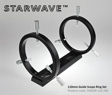 Starwave 110mm Guide Scope Rings with 200mm Dovetail Bar