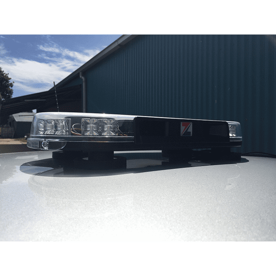 LED Light Bar with Built in Siren Mag Mount Haztec