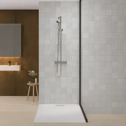 Kinewall Cement Grey Tiles 1250mm x 2500mm Shower Wall Panel