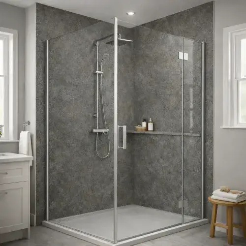 SolidCore Edinburgh Textured Wall Panel Set  2 x 600 x 2400mm  Easy Fit | 1200mm Wide Coverage