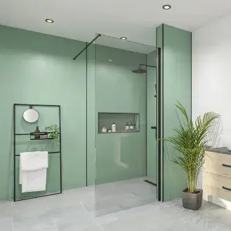 Wetwall Alloy Shower Panels - Seafoam Green - Matt