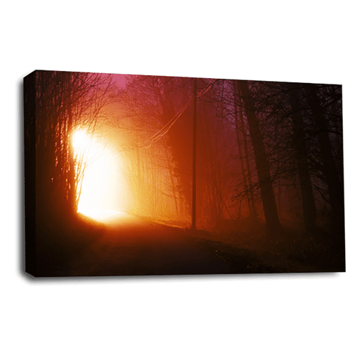 Sunset Landscape Wall Art Print Forest Framed Canvas Panel Picture Ready to Hang